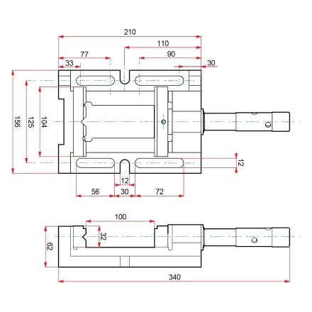 Тиски KRAFTOOL станочные трехсторонние 32716-100 купить в Нефтеюганске