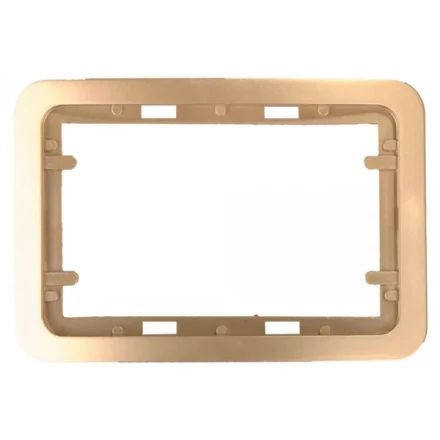 Панель СВЕТОЗАР &quot;ГАММА&quot; накладная для двойных розеток, цвет золотой металлик, 1 гнездо SV-54145-2-GM купить в Нефтеюганске