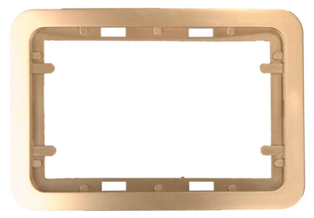 Панель СВЕТОЗАР &quot;ГАММА&quot; накладная для двойных розеток, цвет золотой металлик, 1 гнездо SV-54145-2-GM купить в Нефтеюганске