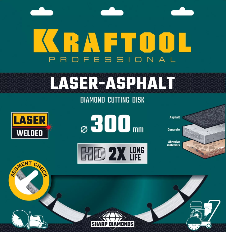 Диски алмазные отрезные для бетонорезов и швонарезчиков ASPHALT 36687-300 купить в Нефтеюганске