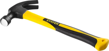 Молоток-гвоздодер &quot;Fiberglass&quot; с фиберглассовой рукояткой, 450 г, STAYER Professional 2026-450_z01 купить в Нефтеюганске