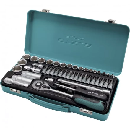 Набор торцевых головок с трещоткой 1/4 и 3/8 44 предмета Stels 13575 купить в Нефтеюганске