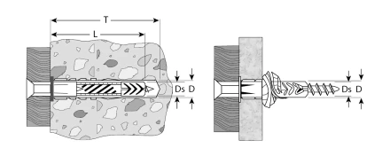 Дюбели универсальные с бортиком пакет серия МАСТЕР купить в Нефтеюганске