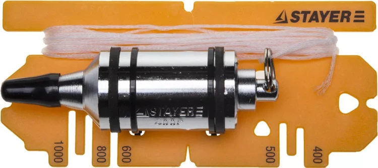 Отвес STAYER "PROFI" строительный со шнуром, с противоударными ободками, 400 г 06352-40 купить в Нефтеюганске
