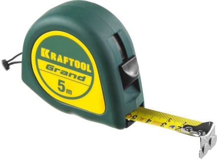 Рулетка KRAFTOOL GRAND, обрезиненный пластиковый корпус, 5м/19мм 34022-05-19 купить в Нефтеюганске