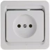 Розетка СВЕТОЗАР &quot;ГАММА&quot; одинарная, цвет белый, 16А/~250В SV-54100-W купить в Нефтеюганске
