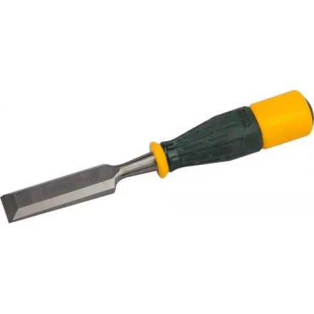 Стамеска KRAFTOOL &quot;EXPERT&quot; упрочненное полотно, ударочпрочная двухкомп ручка, стальной затыльник для ударных работ,25мм 1815-25_z01 купить в Нефтеюганске