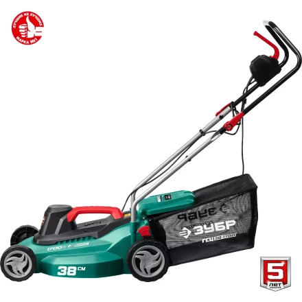ЗУБР 1700 Вт, ш/с 38 см, сетевая газонокосилка (ГСЦ-38-1700) купить в Нефтеюганске