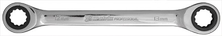 Ключ накидной трещоточный 14х15мм CrV зеркальный хром MATRIX PROFESSIONAL 14504 купить в Нефтеюганске