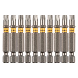 Бита TX 30х50, сталь S2, шестигранный профиль, 10 шт. Е 6,3 Denzel 11671