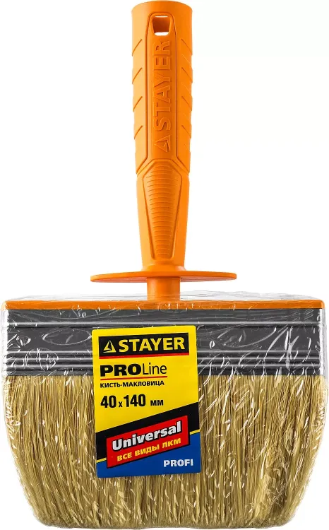 Макловица STAYER "PROFESSIONAL" UNIVERSAL, натуральная светлая щетина, пластмассовый корпус, 40х140мм 0182-14 купить в Нефтеюганске
