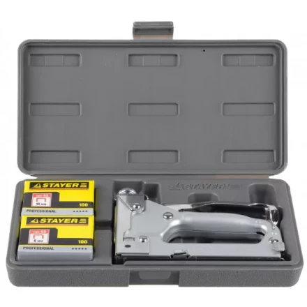 Степлер &quot;Pro 53&quot; для скоб тип 53 (4-14 мм), в кейсе, STAYER Professional 3150-H4_z01 купить в Нефтеюганске