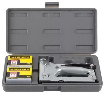 Степлер &quot;Pro 53&quot; для скоб тип 53 (4-14 мм), в кейсе, STAYER Professional 3150-H4_z01 купить в Нефтеюганске