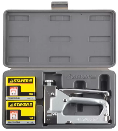 Степлер &quot;Pro 53&quot; для скоб тип 53 (4-14 мм), в кейсе, STAYER Professional 3150-H4_z01 купить в Нефтеюганске