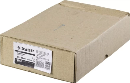 Гвозди ЗУБР &quot;МАСТЕР&quot; винтовые оцинкованные чертеж № 7811-7335, 2,5х50мм, 5кг 305270-25-050 купить в Нефтеюганске