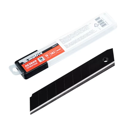 Лезвия, 18 мм, сталь SK5, black, 10 шт Matrix 793377 купить в Нефтеюганске