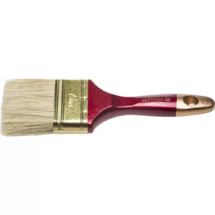 Кисть плоская STAYER &quot;UNIVERSAL-PROFI&quot;, светлая натуральная щетина, деревянная ручка, 75мм 0104-075 купить в Нефтеюганске