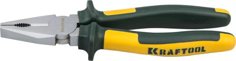 Плоскогубцы KRAFTOOL"KRAFT-MAX"комб,Cr-Mo,маслобензост двухкомп рукоятки,шарнирное соединение с повыш износост,180мм 22011-1-18 купить в Нефтеюганске