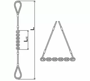 Строп комбинированный 0.9 т L=4 м L цепи=1.2 м заплет купить в Нефтеюганске
