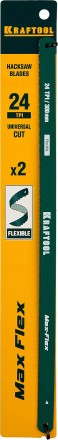 Полотно гибкое Max Flex, KRAFTOOL 15941-24-S2, безопасное, с волнообразной разводкой, 24 TPI, 2шт, 300мм 15941-24-S2 купить в Нефтеюганске