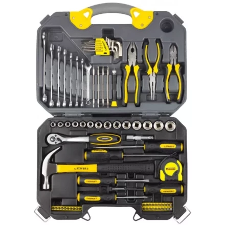 Набор инструментов STAYER &quot;PROFI&quot; универсальный, высококачественная CRV сталь, хромированное покрытие, 78 предметов 27710-H78 купить в Нефтеюганске
