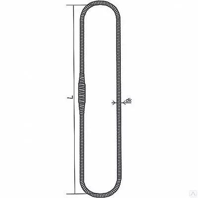 Строп канатный кольцевой СКК 25 т L=2.5 м  опрессовка купить в Нефтеюганске