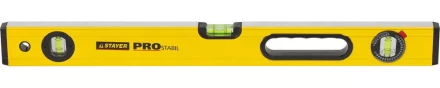 Уровень STAYER "PROFI" PROSTABIL профессион коробчатый, усилен, 2 фрезер поверх, 3 ампулы (1 поворотная), ручки, 60 см 3471-060_z01 купить в Нефтеюганске