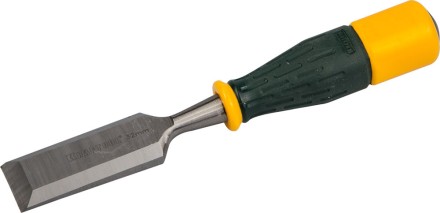 Стамеска KRAFTOOL &quot;EXPERT&quot; упрочненное полотно, ударочпрочная двухкомп ручка, стальной затыльник для ударных работ,32мм 1815-32_z01 купить в Нефтеюганске