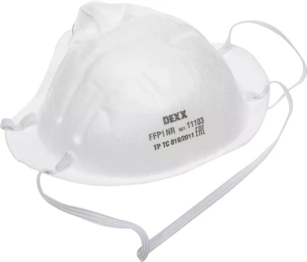 Полумаска фильтрующая DEXX противоаэрозольная, многослойная, коническая, FFP1 11103 купить в Нефтеюганске