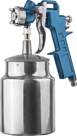 Пистолет ЗУБР &quot;ЭКСПЕРТ&quot; краскораспылительный, с нижним бачком 750мл, расход воздуха 120л/мин, 1,3мм 06456 купить в Нефтеюганске