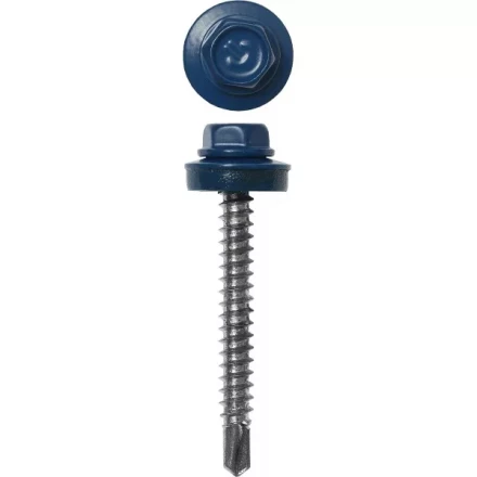 Саморезы ЗУБР &quot;ПРОФЕССИОНАЛ&quot; окраш., RAL 5005 синий насыщен., для крепл. кров. матер. к дерев. обреш., 4.8x70мм, 160шт 4-300315-48-070-5005 купить в Нефтеюганске