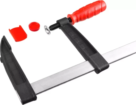 Струбцина ЗУБР &quot;МАСТЕР&quot;, тип &quot;F&quot;, пластмассовая ручка, стальная закаленная рейка, 120х500мм 32150-120-500 купить в Нефтеюганске