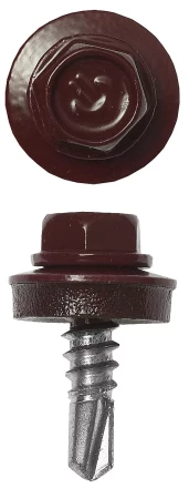 Саморезы ЗУБР "ПРОФЕССИОНАЛ" окраш., RAL 3005 темно-красн., для крепл. кров. матер. к металл. констр., 5.5x25мм, 1800шт 4-300310-55-025-3005 купить в Нефтеюганске