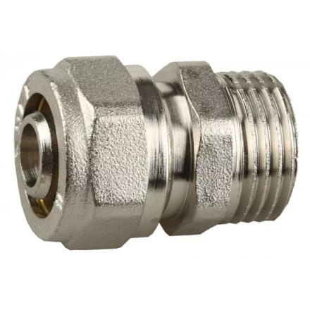 Соединитель ЗУБР с наружной резьбой, цанга-штуцер,1/2&quot;х16х2,0 мм, никель 51401-16-1/2 купить в Нефтеюганске