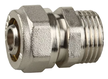 Соединитель ЗУБР с наружной резьбой, цанга-штуцер,1/2&quot;х16х2,0 мм, никель 51401-16-1/2 купить в Нефтеюганске