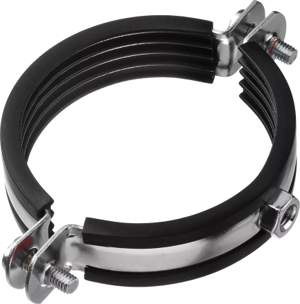 Хомут трубный с гайкой, оцинкованный, 2 1/2&quot;, 6шт, ЗУБР Мастер 37850-75-80 37850-75-80 купить в Нефтеюганске