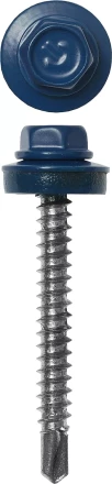 Саморезы ЗУБР окраш., RAL 5005 синий насыщен., для крепл. кров. матер. к дерев. обреш., 4.8x80мм, 140шт 4-300315-48-080-5005 купить в Нефтеюганске