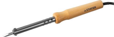 Паяльник с деревянной рукояткой и долговечным жалом, STAYER &quot;MASTER&quot; MAXTerm, 55310-60, 60 Вт, клин 55310-60 купить в Нефтеюганске