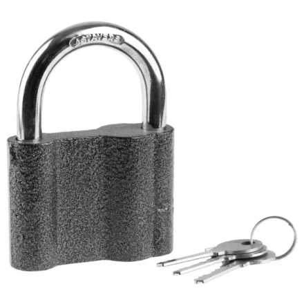 Замок STAYER &quot;MASTER&quot; навесной, металлический корпус, с закаленной дужкой, в коробке, 80мм 37145-80 купить в Нефтеюганске