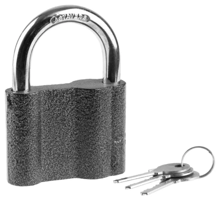 Замок STAYER &quot;MASTER&quot; навесной, металлический корпус, с закаленной дужкой, в коробке, 80мм 37145-80 купить в Нефтеюганске