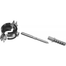 ЗУБР "МАСТЕР". Хомут трубный с гайкой, оцинкованный, в комплекте с сантехнической шпилькой и дюбелем, 3/4", 1шт 37866-26-30