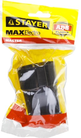 Розетка MAXElectro электрическая, 16А/220В, с заземлением, черная, STAYER 55180-B купить в Нефтеюганске