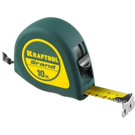 Рулетка KRAFTOOL GRAND, обрезиненный пластиковый корпус, 10м/25мм 34022-10-25 купить в Нефтеюганске