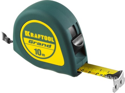 Рулетка KRAFTOOL GRAND, обрезиненный пластиковый корпус, 10м/25мм 34022-10-25 купить в Нефтеюганске
