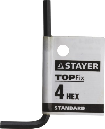 Ключ имбусовый STAYER &quot;STANDARD&quot;, сталь, черный, 4мм 27405-4 купить в Нефтеюганске
