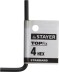 Ключ имбусовый STAYER &quot;STANDARD&quot;, сталь, черный, 4мм 27405-4 купить в Нефтеюганске