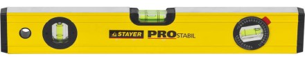 Уровень STAYER &quot;PROFI&quot; PROSTABIL профессион коробчатый, усилен, 2 фрезер поверхн, 3 ампулы (1 поворотная), 40 см 3471-040_z01 купить в Нефтеюганске