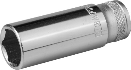 Торцовая головка KRAFTOOL &quot;INDUSTRIE QUALITAT&quot;, удлиненная, Cr-V, FLANK, хромосатинированная, 1/4&quot;, 13 мм 27817-13_z01 купить в Нефтеюганске