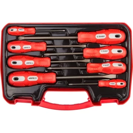 Набор отверток ЗУБР &quot;МАСТЕР&quot;, хром-ванадиевая сталь, эргономичная двухкомпонентная рукоятка, 8шт 25235-H8 купить в Нефтеюганске