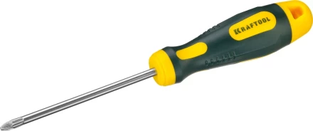 Отвертка KRAFTOOL, Cr-Mo-V сталь, двухкомпонентная противоскользящая рукоятка, PZ, №2x100мм 250073-2-100 купить в Нефтеюганске